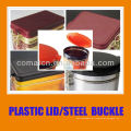 Tapón hermético y tapa de plástico con hebilla de acero para cooky jar producción
